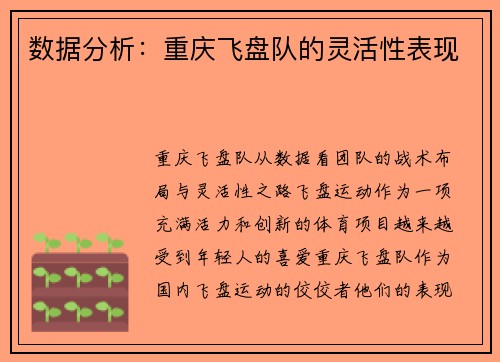 数据分析：重庆飞盘队的灵活性表现